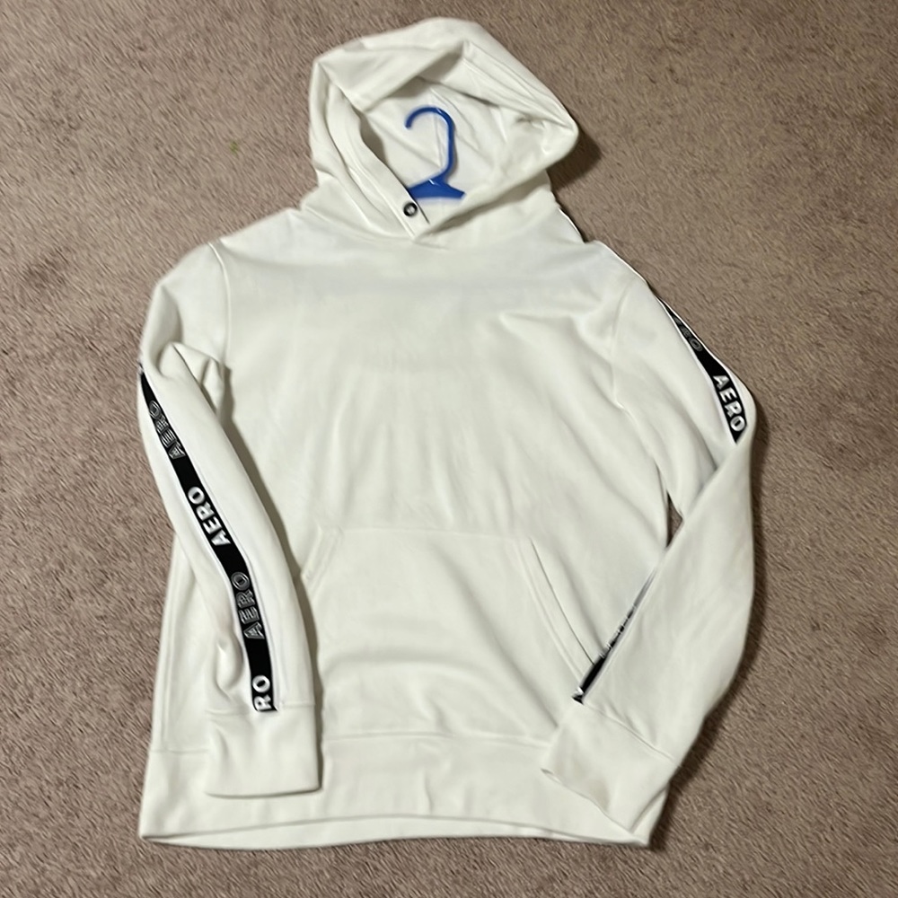 Aeropostale Men hoodie size medium color white